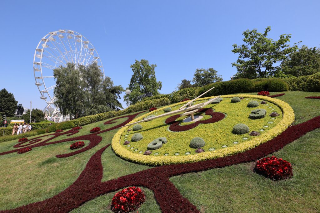 Historische steden in Zwitserland - Genève - bloemenklok